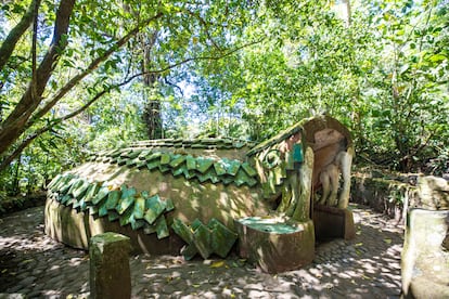 Un temazcal en la parte de la reserva que se puede visitar.