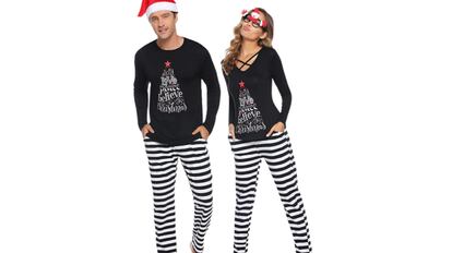 Matching Family Christmas Pajamas Women Conjunto De Pijama Familiar De  Navidad, Pijamas Hombre Invierno Con Camisa De Manga Larga, De DiseñO De  Cuadros Y Letras, Y PantalóN Largo 