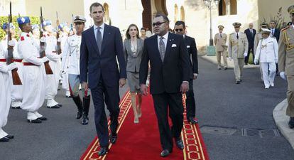 Mohamed VI i Felipe VI en Rabat en 2014.