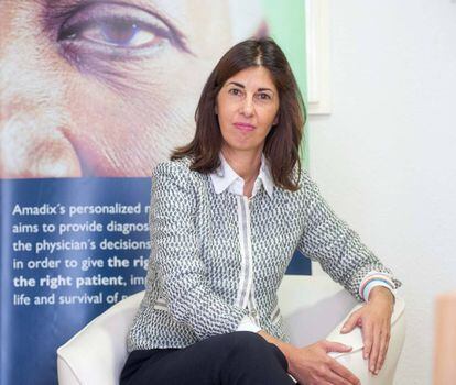 Rocío Arroyo, CEO de Amadix, en la sede de la empresa en Madrid.