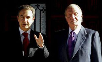 Zapatero, ayer en su encuentro con el rey.