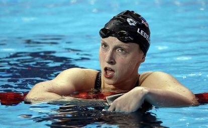 Katie Ledecky, tras vencer la final de los 400 metros libre