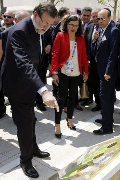 Rajoy, este lunes, en la Expo de Milán.