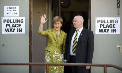 La líder del nacionalismo escocés, Nicola Sturgeon, en Glasgow.