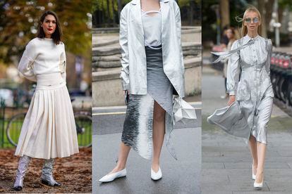 Esta tendencia también llega a los looks más lady como demuestra este street style