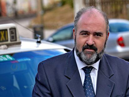 Mariano Sánchez, principal  dirigente de la segunda asociación de taxistas de Madrid.