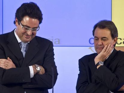 David Madí con el expresidente Artur Mas, en 2010.
