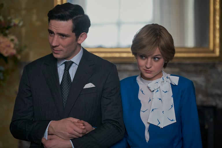 Actors who play Lady Di and Prince Charles in 'The Crown'.