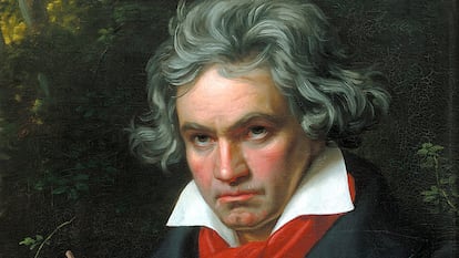 Ludwig van Beethoven, según un retrato de Joseph Karl Stieler.