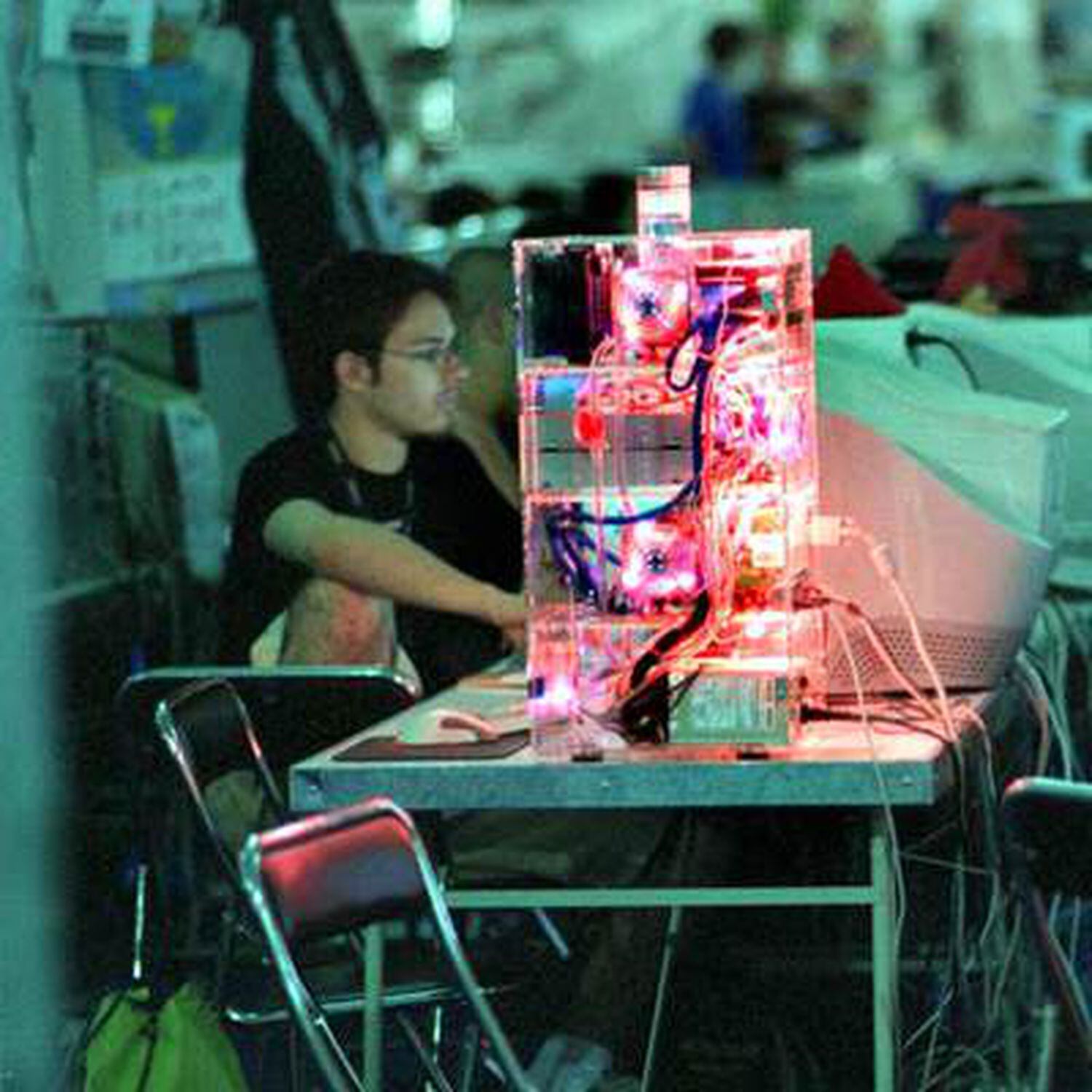 Un ordenador 'customizado' en el Campus Party 2004 de Valencia.