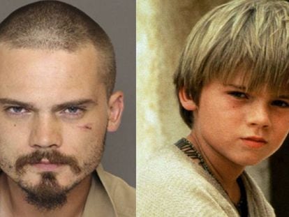 Jake Lloyd, en junio de 2015 y cuando interpretó a Anakin Skywalker 1999.