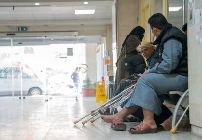 Entrada del Hospital para víctimas de guerra que Médicos Sin Fronteras abrió en Jordania en 2006.