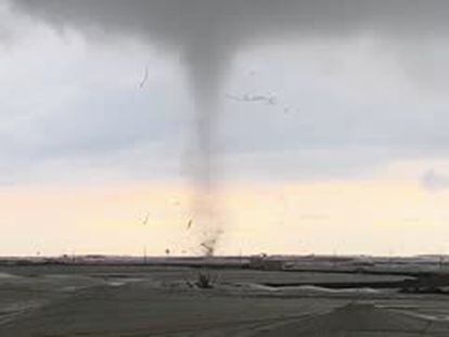 Un tornado destroza los invernaderos de Ejido y El Alquián en Almería.