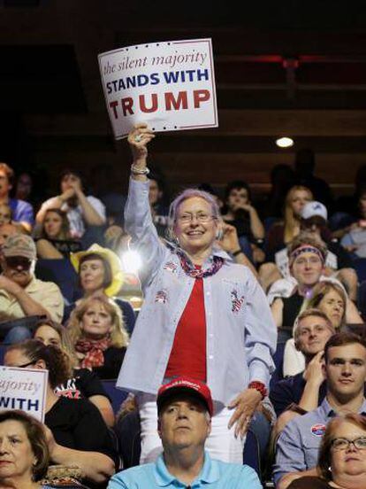 Mitin a favor de Donald Trump en Richmond, en Virginia (EE UU).