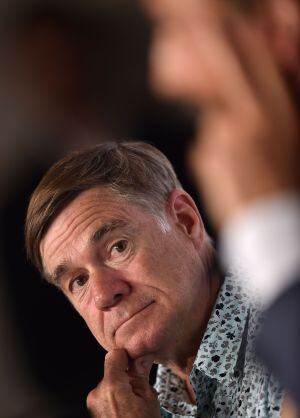 El director Gus van Sant, en la rueda de prensa de su película 'The Sea of Trees', en Cannes.