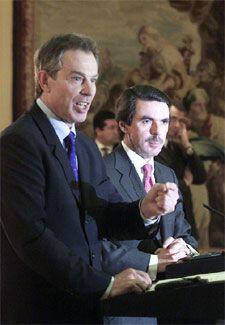 En la imagen, los dos mandatarios durante la rueda de prensa conjunta.