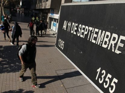 Avenida 11 de septiembre, en Santiago de Chile