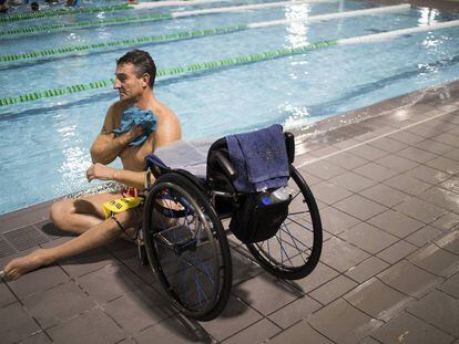 Chano Rodríguez es el máximo medallista de oros de la natación paralímpica española.Cada día, entrena en las instalaciones de Máis que Auga, en Vigo.