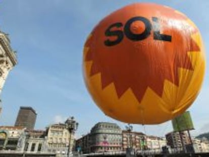 Globo promocional del Festival de publicidad El Sol, el año pasado en Bilbao.