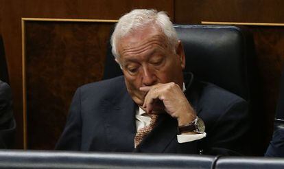 Margallo, ayer en el Congreso de los Diputado.