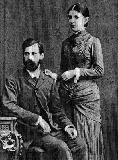 Sigmund Freud y su esposa, Martha Bernays, fotografiados en su casa de Hamburgo (Alemania) en 1885.