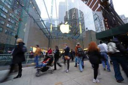 En la imagen, una de las tiendas de Apple en Nueva York. EFE/Archivo