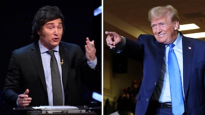 Javier Milei y Donald Trump.