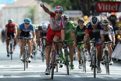 Kristoff celebra la victoria en la 15&ordf; etapa del Tour