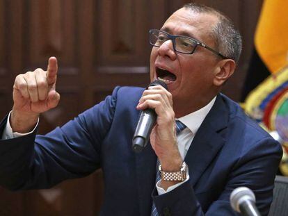 El vicepresidente de Ecuador, Jorge Glas, durante un acto. 