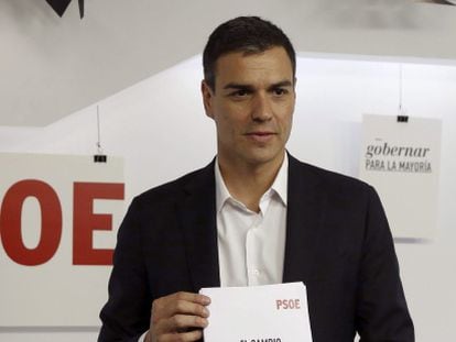 El secretario general del PSOE, Pedro S&aacute;nchez, este mi&eacute;rcoles.