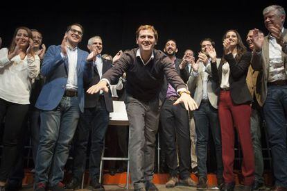 Albert Rivera durante el acto en el Teatre Capitol.