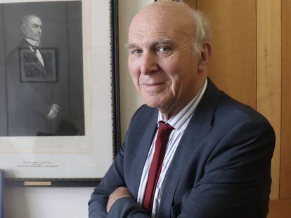 Vince Cable, líder del Partido Liberal Demócrata, durante la entrevista