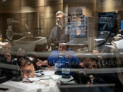 El control central dels estudis de Ràdio Barcelona