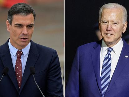 Pedro Sánchez y Joe Biden, este miércoles.