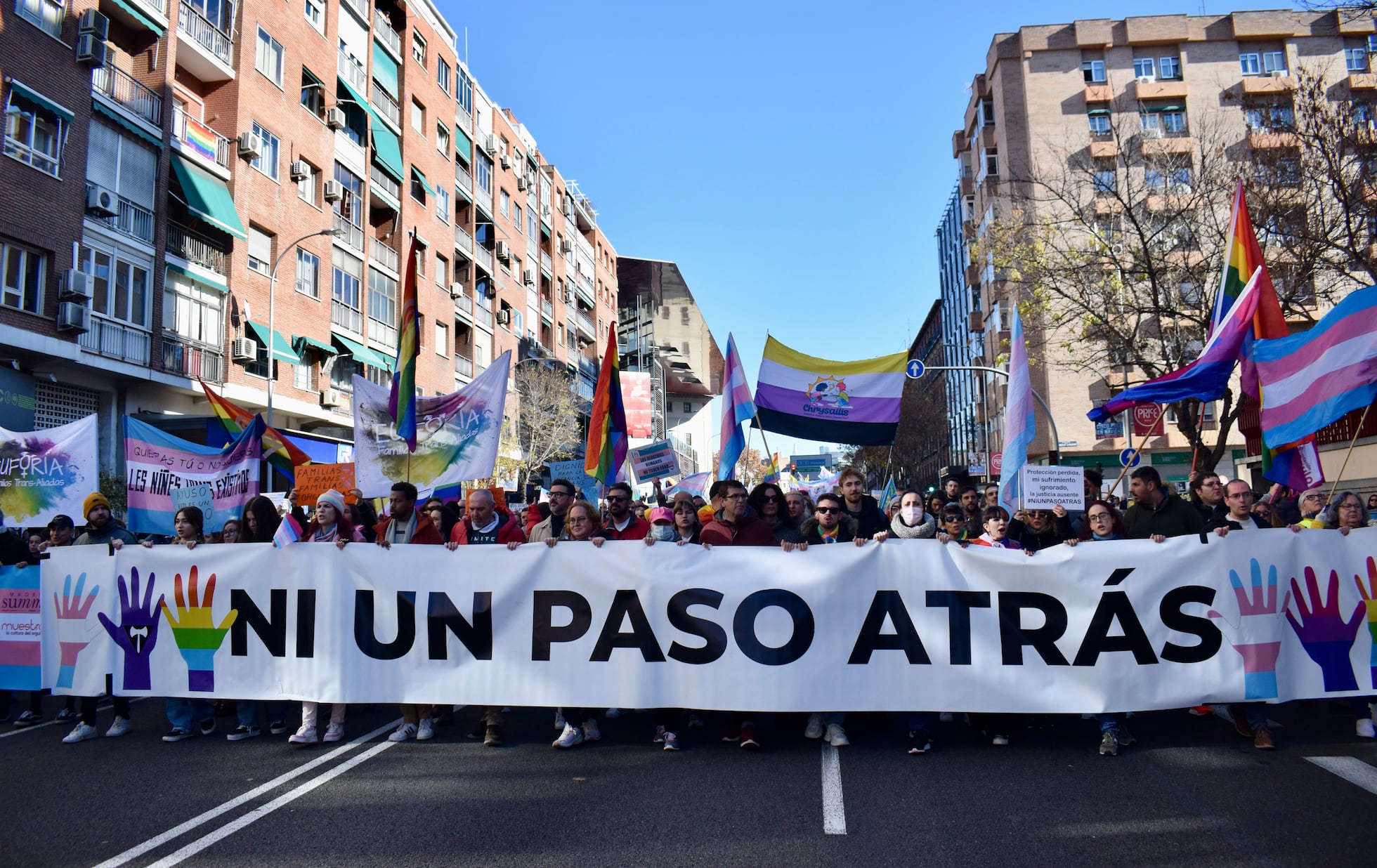 Furia y colores en Madrid contra la reforma de las leyes trans y LGTBI ...
