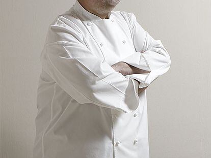 El cocinero catalán Santi Santamaria, fotografiado ayer en Madrid.