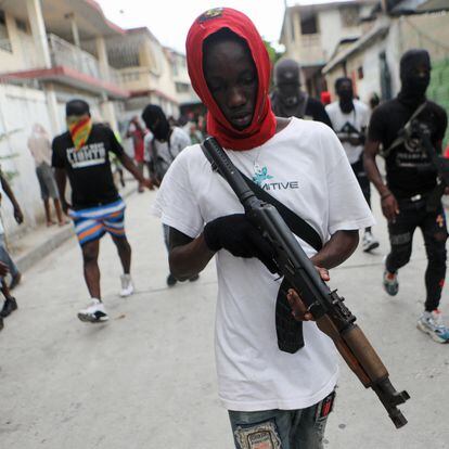 Protesta de pandillas armadas en Puerto Príncipe el 19 de septiembre 2023.