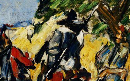 &#039;Don Quijote visto de espaldas&#039; (detalle), &oacute;leo pintado por Paul C&eacute;zanne en 1870.