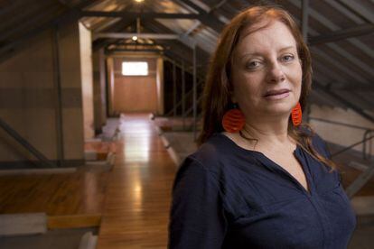Miriam Lewin en "la capucha", donde vivió un año de horror.