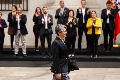 La ministra de Salud chilena, Ximena Aguilera, en la ceremonia de cambio de gabinete del 6 de septiembre de 2022.