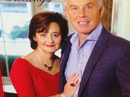 La foto navideña de Tony Blair y su esposa.