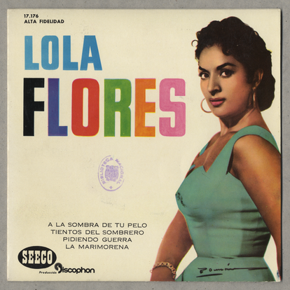 Carátula del disco de Lola Flores 'Juega Flamenca'.