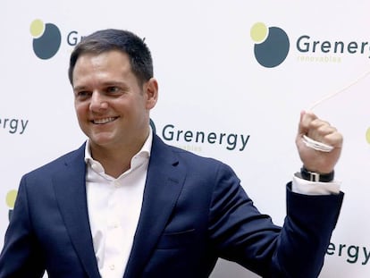 El consejero delegado de Grenergy, David Ruiz de Andrés, en el debut en el MAB en julio de 2015. 