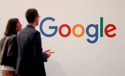 Logotipo de Google durante la feria Viva Tech en París la pasada primavera 