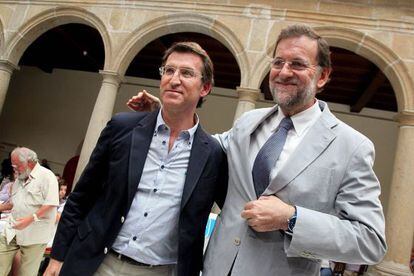 Mariano Rajoy y Alberto Núñez Feijóo.