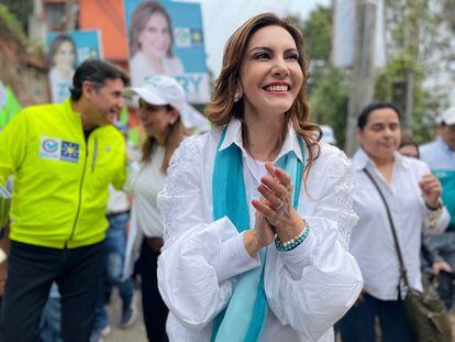 Zury Ríos during a campaign event in Guatemala City, on May 13.