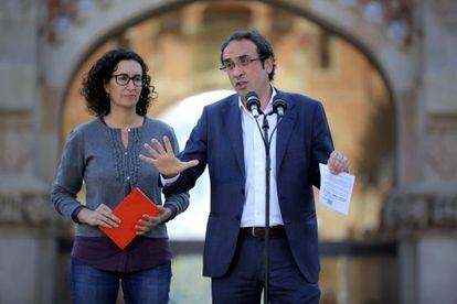 Josep Rull (CDC) i Marta Rovira (ERC).