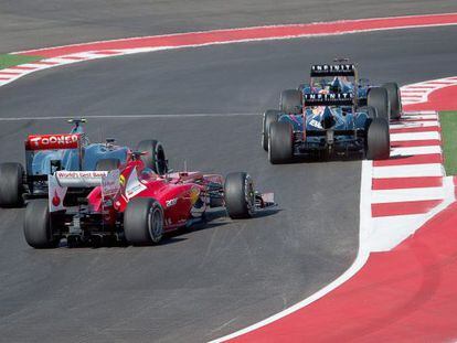 Vettel lidera la carrera durante el GP de Estados Unidos