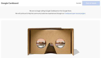 Google Cardboard VR, out of stock.