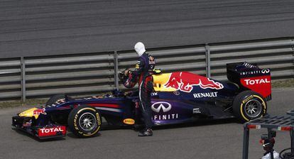 Mark Webber abandona el entrenamiento